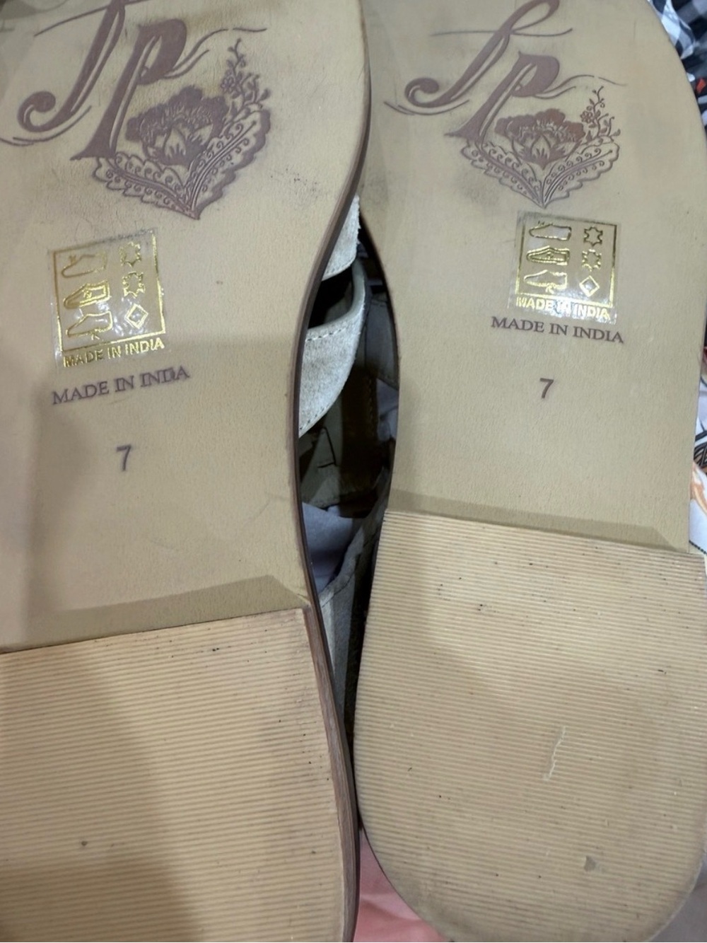 Free People Beige Suede Fisherman Sandals - Picture 9 of 9